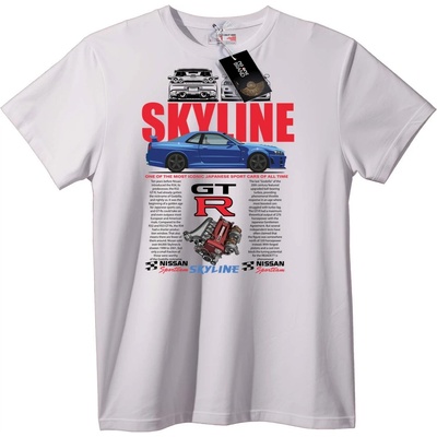 NOONEBRAND Тениска Nissan Skyline Автомания - 7XL, Black