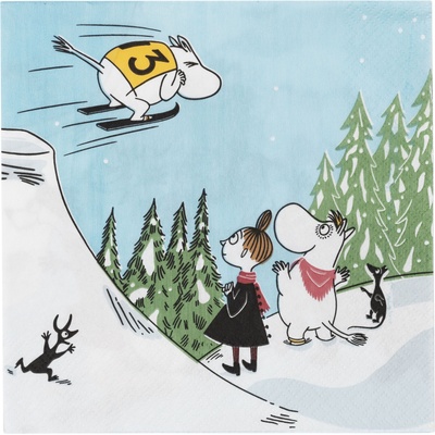 Arabia Finland Хартиени салфетки Arabia Finland Мумини Ski Jumping 33 см 20 бр (1074668)