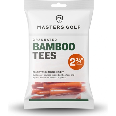 Masters Golf Bamboo Graduated Tees 2 3/4 Bag 20 ks oranžová
