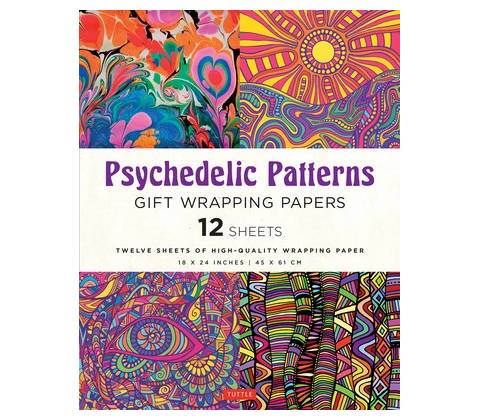 Psychedelic Patterns Gift Wrapping Papers - 12 sheets