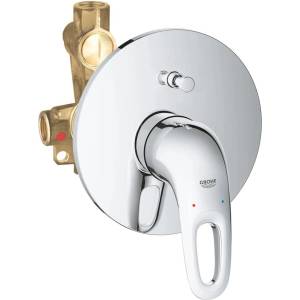 GROHE Вграден смесител за вана и душ Grohe Eurostyle, гланциран хром, с вградено тяло (33637003)