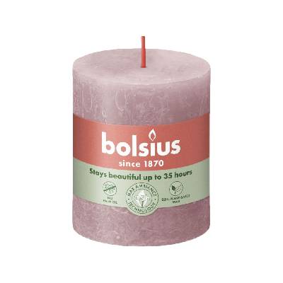 Bolsius Polska Sprzedaż sp. z o. o. Валяк Bolsius Rustic Shine Roller 68×80 mm - пепел от рози (розов)