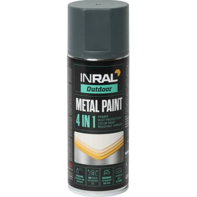 Tegra Inral Textúrovaná farba na kov 4v1 400 ml matná antracit