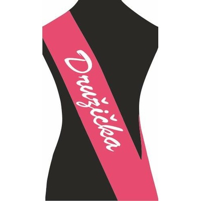 ON-DESIGN Šerpa DRUŽIČKA Barva: malinová, Barva potisku: bílá, Fonty písma: Brush Script MT
