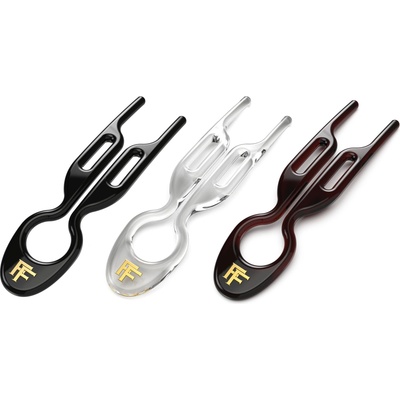 Fiona Franchimon Nº 1 Hairpin | New York Collection | Black, Transparent & Brown