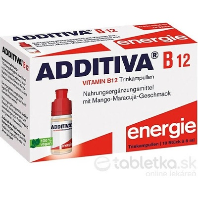 Additiva B12 Shots Energia ampulky na pitie 10 x 8 ml