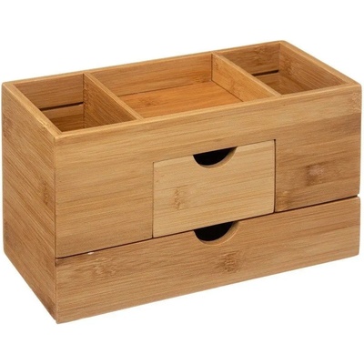 5five Simply Smart Bambusový organizátor 2 zásuvky 24 x 12 x 14 cm