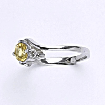 Čištín stříbrný přírodní citrín pálený T 1164