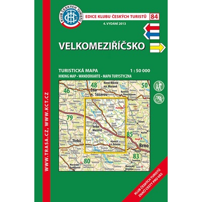 KČT 84 Velkomeziříčsko 1:50 000 turistická mapa