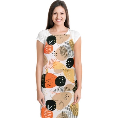 Bellatex Kuchyňská zástěra ADÉLA zástěra 67x84 cm Oblázky oranžová