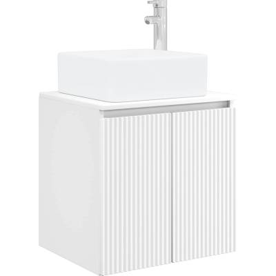 vidaXL Монтирана на стена мивка и тоалетка Бяло 53 x 35 x 63 см (890422)