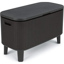 KETER BEVY BAR Multifunkčný stolík ratan, 83,5 x 40 x 50-74 cm, grafit 17209510