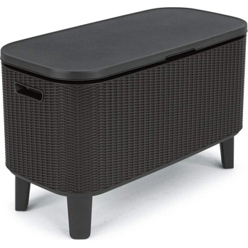 KETER BEVY BAR Multifunkčný stolík ratan, 83,5 x 40 x 50-74 cm, grafit 17209510
