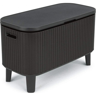 KETER BEVY BAR Multifunkčný stolík ratan, 83,5 x 40 x 50-74 cm, grafit 17209510