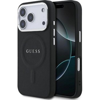 GUESS Калъф Guess - Saffiano, iPhone 17 Pro Max, MagSafe, черен (3666339516666)