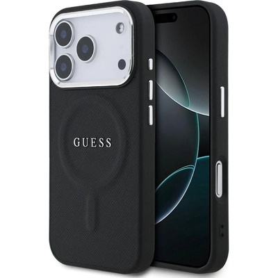 GUESS Калъф Guess - Saffiano, iPhone 17 Pro Max, MagSafe, черен (3666339516666)