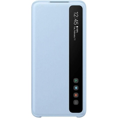 Samsung Clear View Cover EF-ZG980CL - оригинален кейс, през който виждате информация от дисплея за Samsung Galaxy S20 (син)