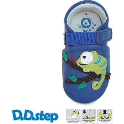 D.D.Step kožené capačky K1596 chameleón bermuda blue