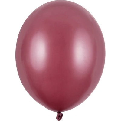 PartyDeco Balónek burgundy metalický 27 cm