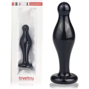  Стъклен анален разширител, 11, 3см. - Glass Romance Black (LVTOY00431)