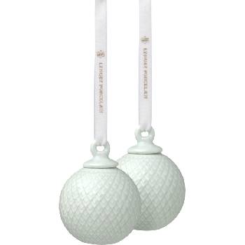 Lyngby Коледни топки Rhombe 5 см пастелнозелени 2 бр (201592)