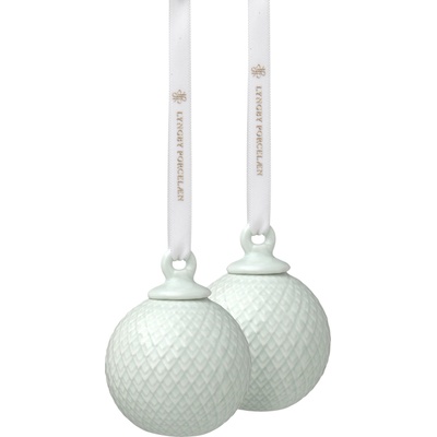 Lyngby Коледни топки Rhombe 5 см пастелнозелени 2 бр (201592)