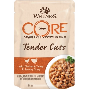 Wellness Core Tender Cuts with Chicken & Turkey in Savoury Gravy 85 g