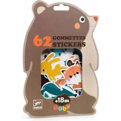 Djeco Forest Animals Baby Stickers samolepky 62 ks