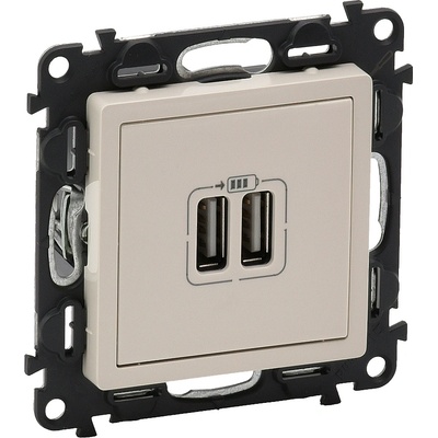 Legrand valena life 2xusb socket type a 5v 2.4a cream (753212l)