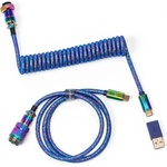 Keychron Кабел за клавиатура Keychron Colorful Premium Coiled Cable, USB-C - US (KEYCHRON-ACC-Cab-6)