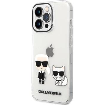 Image 1 of KARL LAGERFELD Гръб Karl Lagerfeld PC/TPU Ikonik Гръб Karl and Choupette Case за iPhone 14 Pro Max - Прозрачен