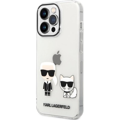 KARL LAGERFELD Гръб Karl Lagerfeld PC/TPU Ikonik Гръб Karl and Choupette Case за iPhone 14 Pro Max - Прозрачен