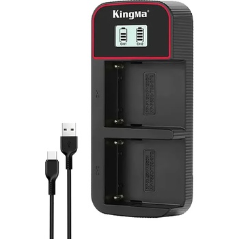 KingMa Двойно зарядно LCD NP-F550/750/950 USB за Sony видео