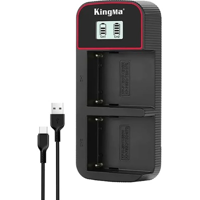 KingMa Двойно зарядно LCD NP-F550/750/950 USB за Sony видео