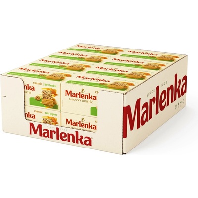 Marlenka Bezlepkový medový dortík s vlašskými ořechy 16 x 100 g