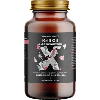 BrainMax Krill Oil s astaxanthinem 100 softgelových kapsúl