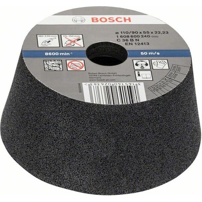 BOSCH Brúsny hrniec, kónický - kameň/betón 90 mm, 110 mm, 55 mm, 36 1608600240