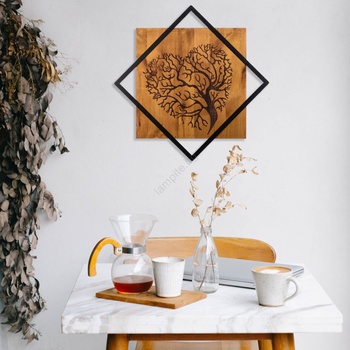 Image 1 of Asir Декорация за стена 54x54 см дърво дърво/метал (AS1629)