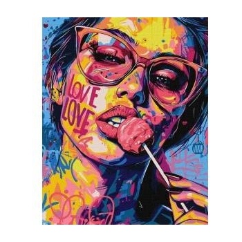Ideyka Painting after numerac - Girl with candy