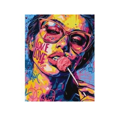 Ideyka Painting after numerac - Girl with candy