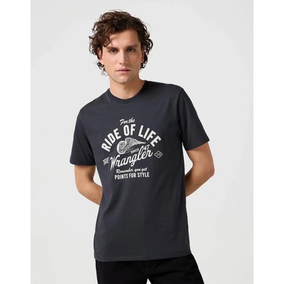 Wrangler pánské triko Americana Tee 112362790 Faded Black