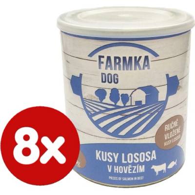 Farmka Dog s lososom 8 x 800 g