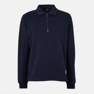 BELSTAFF Men's Curator Quarter Zip Fleece - Dark Ink