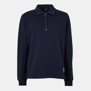 Belstaff Mens Curator Quarter Zip Fleece - Dark Ink