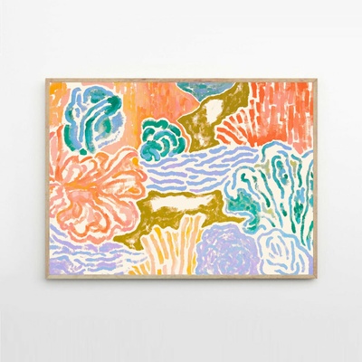 Moikka Plagát Blue Lady by Stine Belden Røed 50x70cm