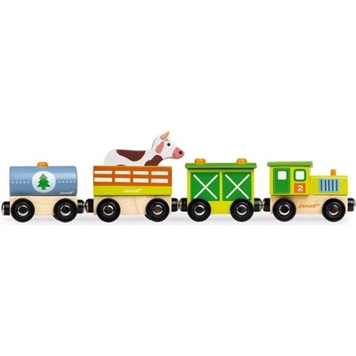 Janod Дървено влакче Ферма