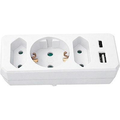 VITO АДАПТЕР 3 ГНЕЗДА vito combi 16a usb-a 3.1a usb-c ДЕТСКА ЗАЩИТА БЪРЗО ЗАРЕЖДАНЕ БЯЛ (8002940)
