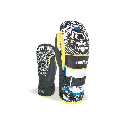 Rukavice Level JUNIOR Mitt Black-Yellow velikost IV