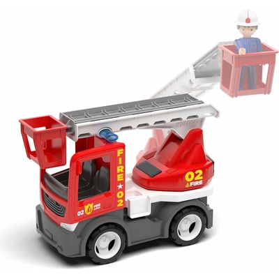 Efko ECO MultiGO Fire 2 + 1 Igráček hasič, auto, žebřík, cisterna