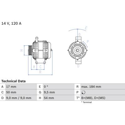 Alternátor BOSCH 0 986 083 280